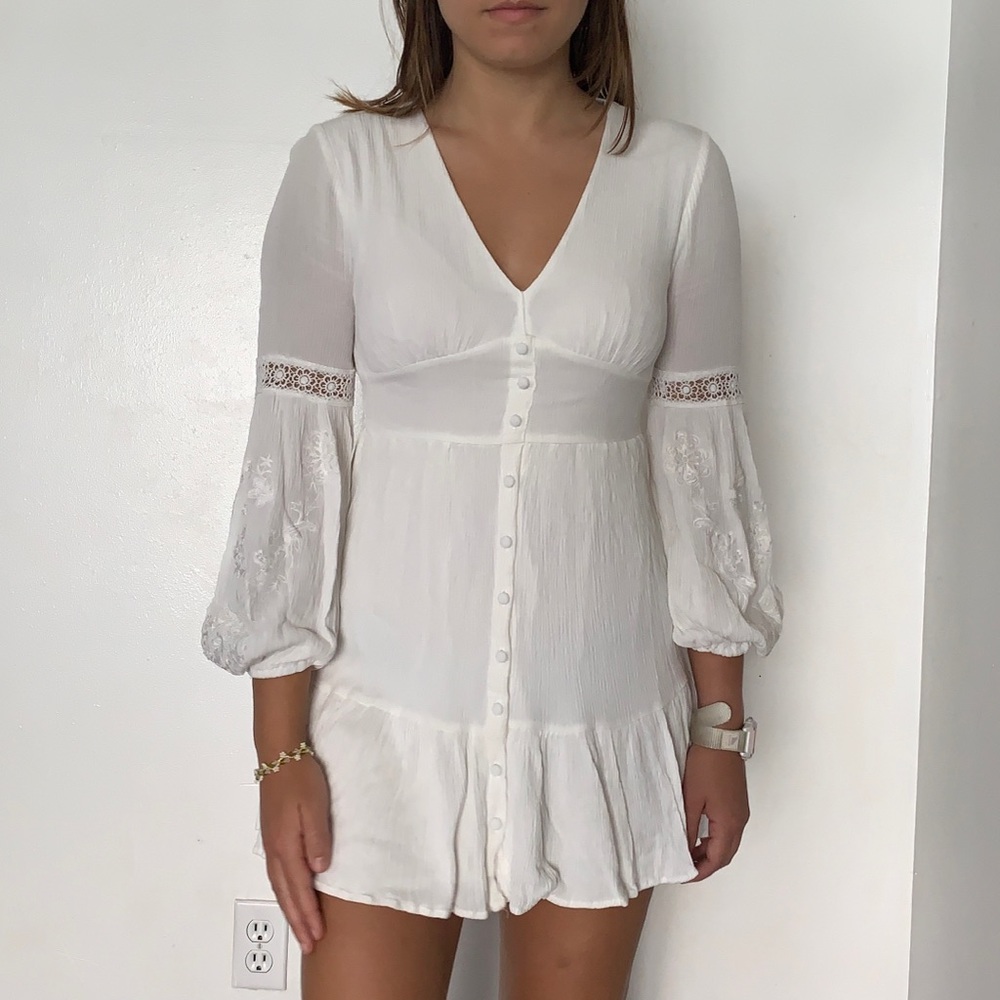 Blue Rain Dress Francesca’s Boho Long Sleeve Mini